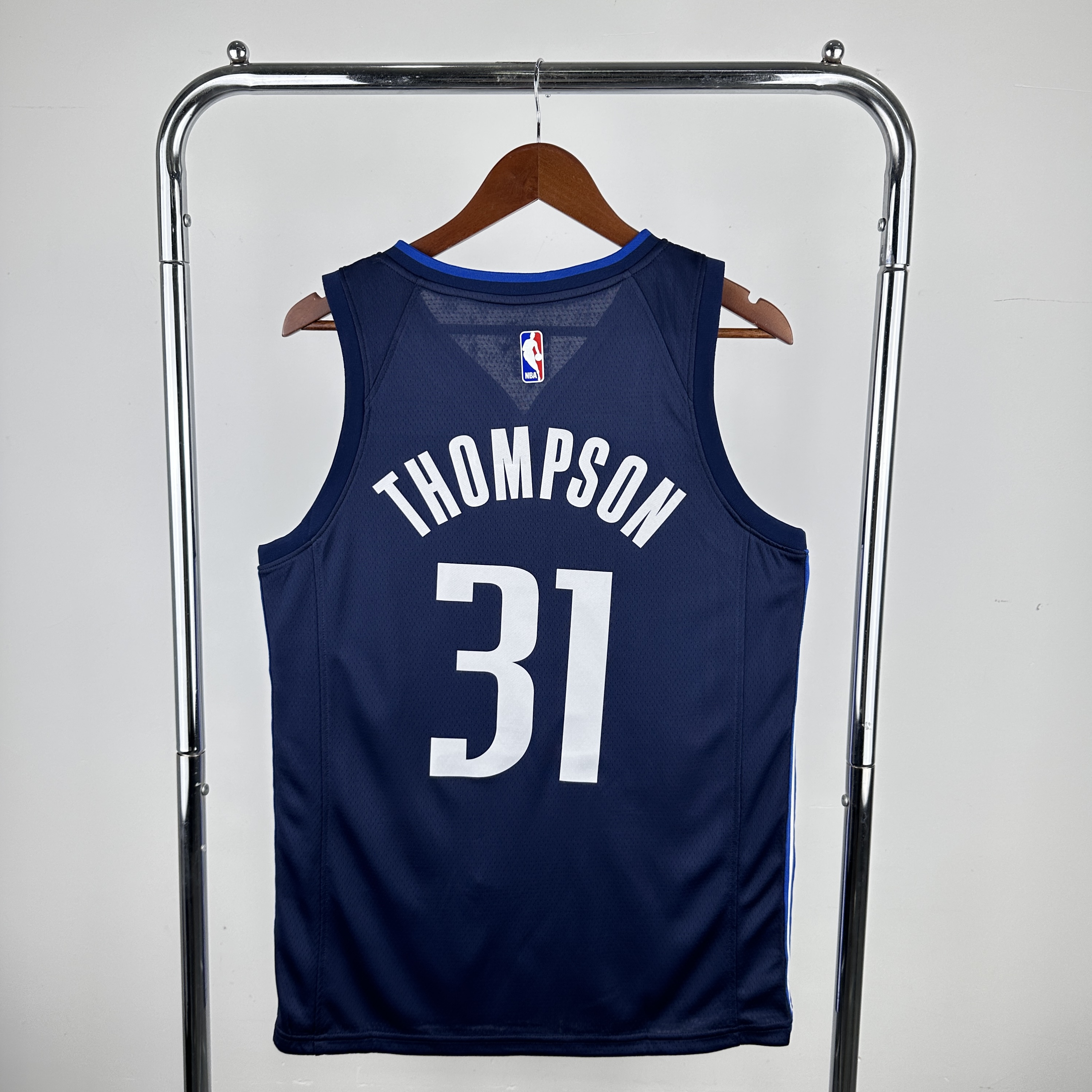 Men Dallas Mavericks 31 Thompson Blue Seasons 2024 NBA Jersey